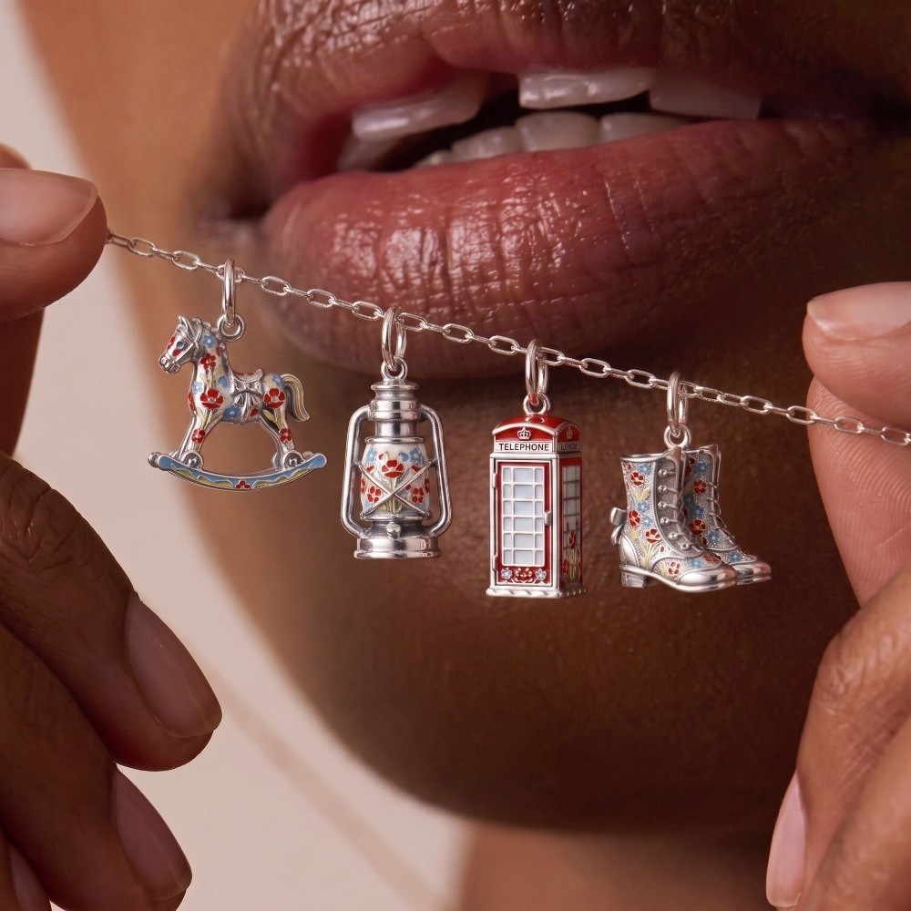 Jewelry Making London - จี้การ์ตูนสแตนเลสสตีล ธีมอังกฤษ จี้ขนาดเล็กสำหรับทำเครื่องประดับ วัสดุเคลือบอีนาเมล ธีมลอนดอน จี้