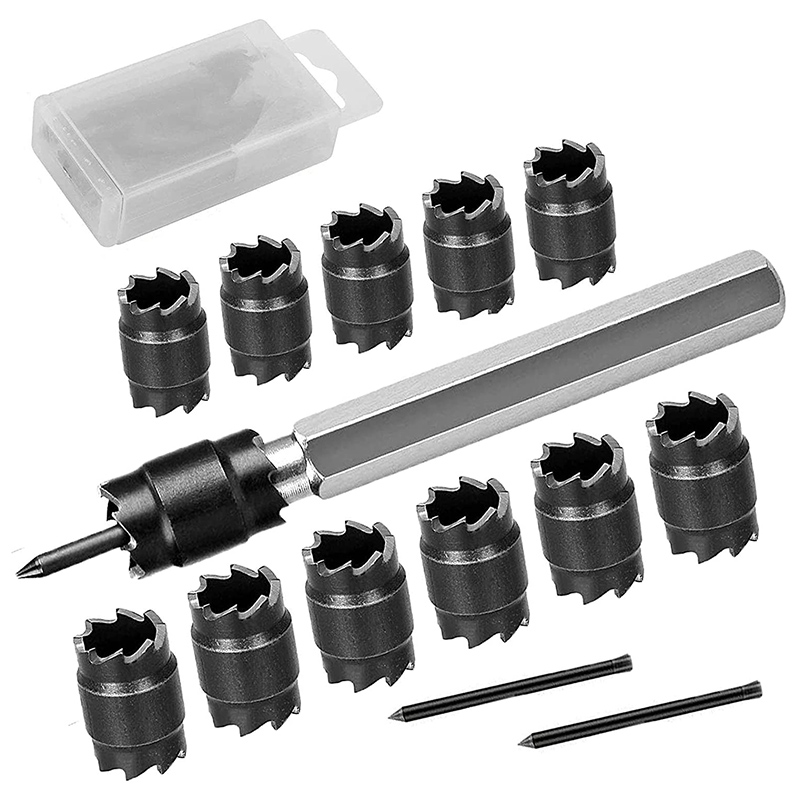 Jewelry Making Drill - ชุดตัดเชื่อมแบบจุดกว้าง2ด้าน3/8นิ้ว14ชิ้นสำหรับเชื่อม Bor listrik จุด