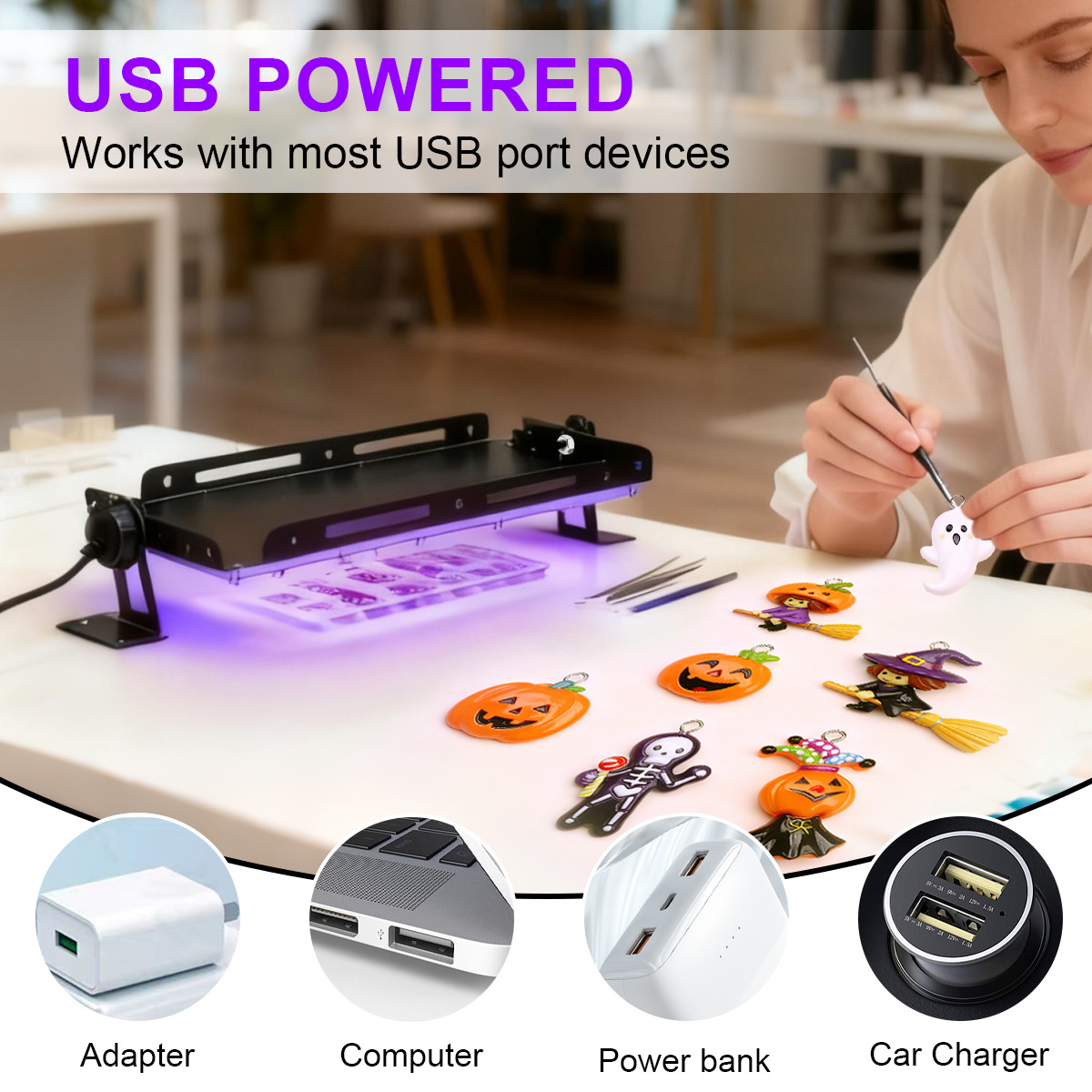 ไฟยูวีสำหรับอบเรซินแบบพกพา กำล - Jewelry Making Dc บทวิจารณ์และราคา