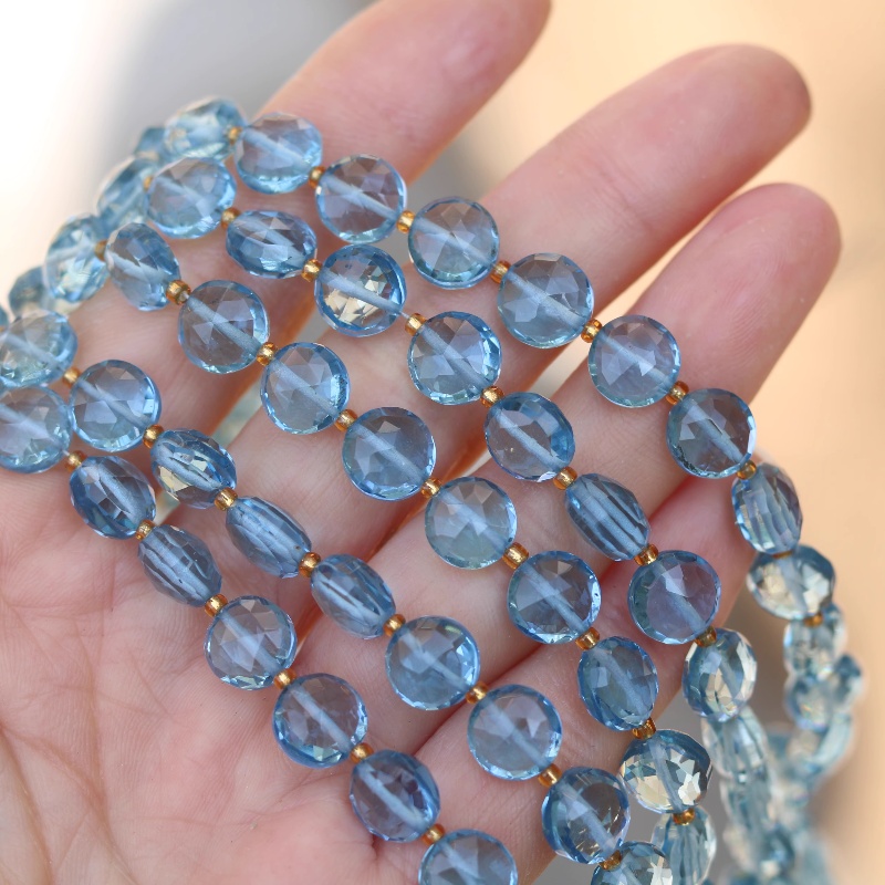 ลูกปัดหลวม 5 ชิ้น โทแพซสีน้ำเง - Jewelry Making London บทวิจารณ์และราคา