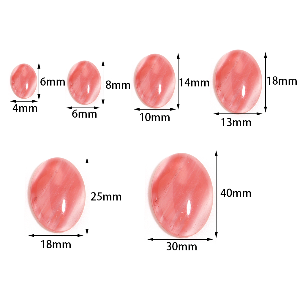 2/5/10 ชิ้น หินธรรมชาติรูปไข่  - Jewelry Making Gemstones บทวิจารณ์และราคา
